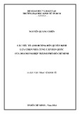 Luận văn Thạc sĩ Kinh tế: Các yếu tố ảnh hưởng đến quyết định lựa chọn nhà cung cấp Hàn Quốc của doanh nghiệp thành phố Hồ Chí Minh