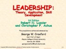 Leadership: Theory, application, skill development (2nd/E) -  Chapter 11: Robert N. Lussier, Christopher F. Achua