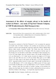 Assessment of the effects of organic solvent to the health of workers in printer - Case study of Fuji Seal Vietnam Company, in VSIP II industrial park, Binh Duong province