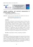 Applying morphology and contextual communication in learning English vocabulary