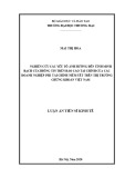 Luận án Tiến sĩ Kinh tế: Nghiên cứu các yếu tố ảnh hưởng đến tính minh bạch của thông tin trên BCTC của các DNPTCNY trên TTCK Việt Nam