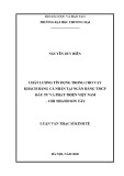 Luận văn Thạc sĩ Kinh tế: Chất lượng tín dụng trong cho vay khách hàng cá nhân tại Ngân hàng TMCP Đầu tư và Phát triển Việt Nam – Chi nhánh Sơn Tây