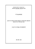 Luận văn Thạc sĩ Kinh tế: Quản lý chất lượng dịch vụ chăm sóc khách hàng của VNPT Hà Nam