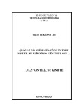 Luận văn Thạc sĩ Kinh tế: Quản lý tài chính của công ty TNHH một thành viên xổ số kiến thiết Sơn La