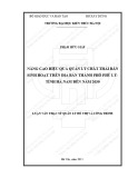 Luận văn Thạc sĩ Quản lý đô thị và công trình: Nâng cao hiệu quản quản lý chất thải rắn sinh hoạt trên địa bàn thành phố Phủ Lý, tỉnh Hà Nam đến năm 2030