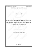 Tóm tắt Luận văn Thạc sĩ Kiến trúc: Nâng cao chất lượng quản lý dự án đầu tư xây dựng sử dụng vốn ngân sách nhà nước tại thành phố Nam Định