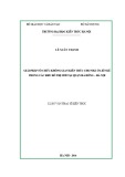 Tóm tắt Luận văn Thạc sĩ Kiến trúc: Giải pháp tổ chức không gian kiến trúc cho nhà liên kế trong các khu đô thị mới tại quận Hà Đông - TP. Hà Nội