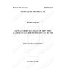 Tóm tắt Luận văn Thạc sĩ Kiến trúc: Nâng cao hiệu quả thẩm mỹ kiến trúc cảnh quan các khu đô thị mới của Hà Nội