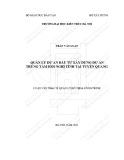 Tóm tắt Luận văn Thạc sĩ Quản lý đô thị và công trình: Quản lý dự án đầu tư xây dựng dự án trung tâm hội nghị tỉnh tại Tuyên Quang