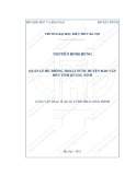 Tóm tắt Luận văn Thạc sĩ Quản lý đô thị và công trình: Quản lý hệ thống thoát nước huyện đảo Vân Đồn tỉnh Quảng Ninh