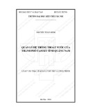 Tóm tắt Luận văn Thạc sĩ Quản lý đô thị và công trình: Quản lý hệ thống thoát nước của thành phố Tam Kỳ - tỉnh Quảng Nam