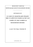 Luận văn Thạc sĩ Kinh tế: Các nhân tố ảnh hưởng đến tính hữu hiệu của kiểm toán nội bộ tại Việt Nam - Nghiên cứu thực nghiệm tại thành phố Hồ Chí Minh