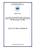 Luận văn Thạc sĩ Kinh tế: Các nhân tố ảnh hưởng đến sự thỏa mãn trong công việc của cán bộ - Nhân viên tại Trường Đại học Văn Hiến