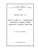 Luận văn Thạc sĩ Kinh tế: Xây dựng chiến lược kinh doanh cho công ty TNHH Giải pháp CAD/CAM Việt giai đoạn 2016 – 2020