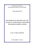 Luận văn Thạc sĩ Kinh tế: Hoàn thiện quản trị chuỗi cung ứng tại Công ty cổ phần Dịch vụ Phân phối Tổng hợp Dầu khí đến năm 2020