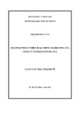 Luận văn Thạc sĩ Kinh tế: Giải pháp hoàn thiện hoạt động marketing của Công ty cổ phần sơn Spanyc đến năm 2020
