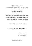 Luận văn Thạc sĩ Kinh tế: Các nhân tố ảnh hưởng đến ý định mua sản phẩm xanh của người tiêu dùng trẻ - Nghiên cứu tại các tỉnh Nam Trung Bộ