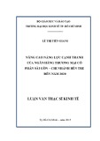 Luận văn Thạc sĩ Kinh tế: Nâng cao năng lực cạnh tranh của Ngân hàng Thương mại cổ phần Sài Gòn – Chi nhánh Bến Tre đến năm 2020