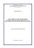 Luận văn Thạc sĩ Kinh tế: Hoàn thiện văn hóa doanh nghiệp Ngân hàng Thương mại cổ phần Đầu tư và Phát triển Việt Nam - Chi nhánh tỉnh Vĩnh Long