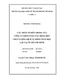 Luận văn Thạc sĩ Kinh tế: Các nhân tố bên trong của công ty kiểm toán tác động đến chất lượng dịch vụ kiểm toán độc lập tại thành phố Hồ Chí Minh