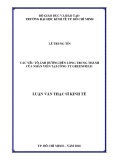 Luận văn Thạc sĩ Kinh tế: Các yếu tố ảnh hưởng đến lòng trung thành của nhân viên tại Công ty GreenField