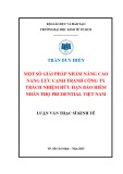 Luận văn Thạc sĩ Kinh tế: Một số giải pháp nhằm nâng cao khả năng cạnh tranh công ty TNHH BHNT Prudential Việt Nam