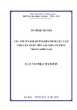 Luận văn Thạc sĩ Kinh tế: Các yếu tố ảnh hưởng đến động lực làm việc của nhân viên tại Công ty trực thăng Miền Nam