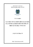 Luận văn Thạc sĩ Kinh tế: Các nhân tố tác động đến sự gắn kết của người lao động đối với Công ty Điện lực Bà Rịa - Vũng Tàu