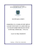 Luận văn Thạc sĩ Kinh tế: Ảnh hưởng của văn hóa tổ chức đến sự gắn kết với tổ chức của nhân viên tại các doanh nghiệp trên địa bàn huyện Xuyên Mộc, tỉnh Bà Rịa – Vũng Tàu