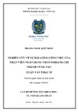 Luận văn Thạc sĩ Kinh tế: Nghiên cứu sự hài lòng trong công việc của Nhân viên Vietcombank Chi nhánh Vũng Tàu