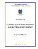 Luận văn Thạc sĩ Kinh tế: Các nhân tố ảnh hưởng đến huy động tiền gửi tiết kiệm của khách hàng cá nhân tại ngân hàng - Chi nhánh Vũng Tàu-Côn Đảo