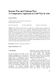 Korean war and Vietnam war: A comparative approach to cold war in Asia