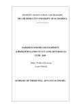 Summary of PhD thesis in Economics: Analysis of the current situation of poverty and poverty in the Cuu Long River Delta region