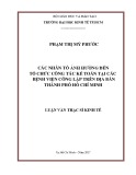 Luận văn Thạc sĩ Kinh tế: Các nhân tố ảnh hưởng đến tổ chức công tác kế toán tại các bệnh viện công lập trên địa bàn thành phố Hồ Chí Minh