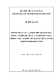 Luận văn Thạc sĩ Kinh tế: Những nhân tố ảnh hưởng đến chất lượng thông tin trên báo cáo tài chính của Bảo hiểm xã hội – Nghiên cứu tại Bảo hiểm xã hội Thành phố Hồ Chí Minh