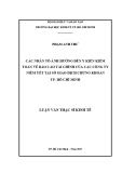 Luận văn Thạc sĩ Kinh tế: Các nhân tố ảnh hưởng đến ý kiến kiểm toán về Báo cáo tài chính của các công ty niêm yết tại Sở giao dịch chứng khoán Tp. Hồ Chí Minh