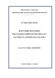 Luận văn Thạc sĩ Kinh tế: Hoàn thiện hoạt động đào tạo phát triển nguồn nhân lực tại Công ty cổ phần May Sài Gòn 3