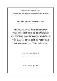 Luận văn Thạc sĩ Kinh tế: Những nhân tố ảnh hưởng đến tính hữu hiệu của hệ thống kiểm soát nội bộ tại các doanh nghiệp có vốn đầu tư trực tiếp từ Nhật Bản trên địa bàn các tỉnh phía Nam