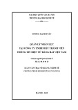Luận văn Thạc sĩ Quản lý kinh tế: Quản lý nhân lực tại Công ty TNHH MTV Thông tin Điện tử Hàng hải Việt Nam