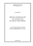 Luận văn Thạc sĩ Quản lý kinh tế: Kiểm soát chi thường xuyên Ngân sách Nhà nước qua Kho bạc tỉnh Vĩnh Phúc