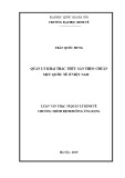 Luận văn Thạc sĩ Quản lý kinh tế: Quản lý khai thác thủy sản theo chuẩn mực quốc tế ở Việt Nam