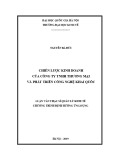 Luận văn Thạc sĩ Quản lý kinh tế: Chiến lược kinh doanh tại Công ty TNHH Thương mại và Phát triển Công nghệ Khai Quốc