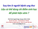 Bài giảng Suy tim ở người bệnh ung thư - PGS. TS. BS. Nguyễn Ngọc Quang