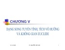 Bài giảng Đại số tuyến tính: Chương 5 - TS. Nguyễn Hải Sơn