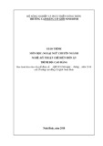 Giáo trình Ngoại ngữ chuyên ngành (Nghề: Chế biến món ăn) - CĐ Cơ Giới Ninh Bình