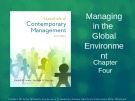 Lecture Essentials of contemporary management (6/e): Chapter 4 - Gareth R. Jones, Jennifer M. George
