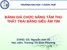 Bài giảng Đánh giá chức năng tâm thu thất trái bằng siêu âm tim - GVHD: GS. Nguyễn Anh Vũ