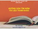 Hướng dẫn tìm kiếm tài liệu tham khảo