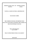 Summary of The Doctoral Thesis of Public Administration: Coordination relationship between Executive Powers and Judicial Power in the Control of State Power in Vietnam