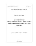 Luận án Tiến sĩ Quản lý công:  Quan hệ phối hợp giữa quyền hành pháp và quyền tư pháp trong kiểm soát quyền lực nhà nước ở Việt Nam